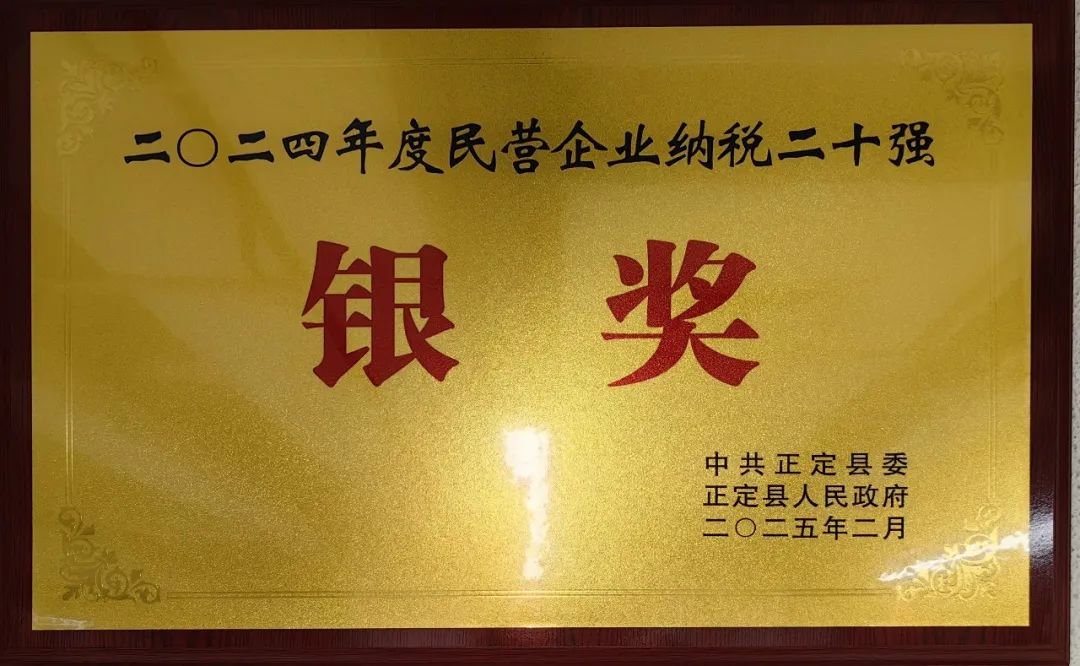 榮譽 | 石家莊常宏建筑裝飾工程有限公司榮獲&ldquo;2024年度民營企業(yè)納稅二十強-銀獎&rdquo;